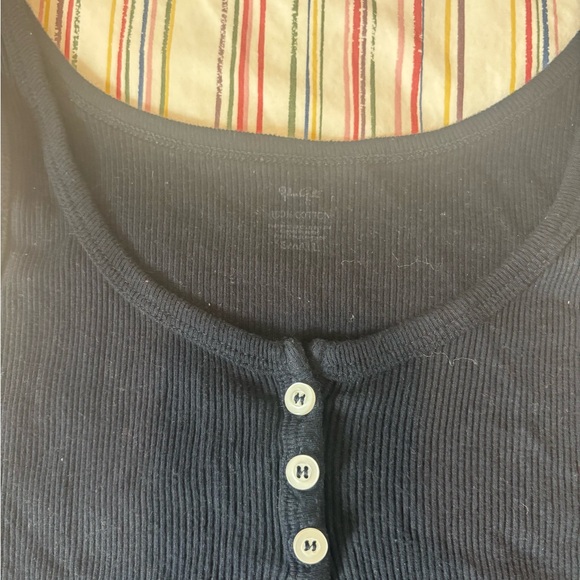 Black Ribbed Tank Top - Picture 2 of 3